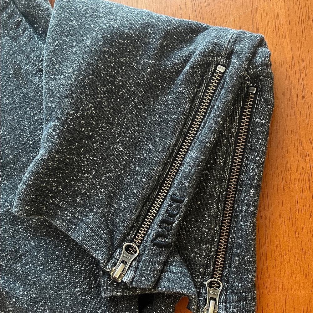 PACT Gray Heathered Organic Cotton Ankle Zip Joggers Sweatpants M - Picture 8 of 8